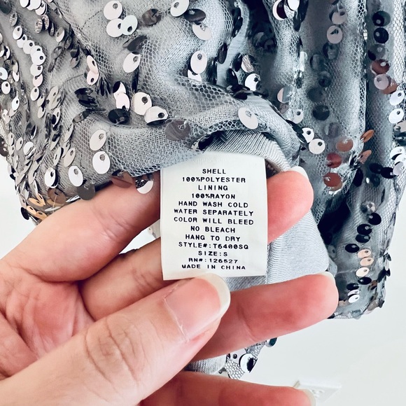 Sis-Sis Charcoal Racerback Sequin Tank Top - Picture 3 of 3